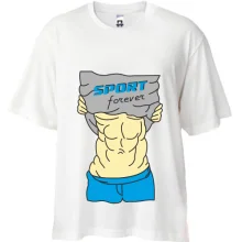 Футболка Oversize Sport forever з чоловічим торсом
