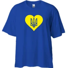 Футболка Oversize с гербом Украины в сердце
