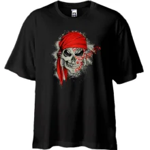 Футболка Oversize з черепом пірата