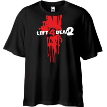 Футболка Oversize Left 4 Dead 2 (кровь из шеи)
