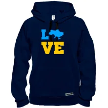 Толстовка LOVE с мапой Украины