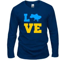 Лонгслив LOVE с мапой Украины