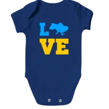 Детское боди LOVE с мапой Украины