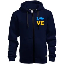Худи на молнии LOVE с мапой Украины
