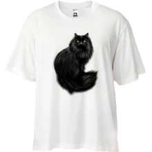 Футболка Oversize з чорним котом