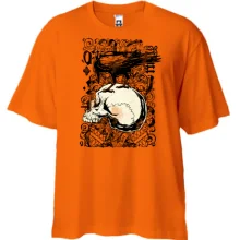 Футболка Oversize з черепом і сувоями