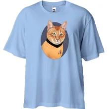 Футболка Oversize с котом из Star Trek