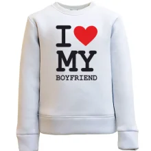 Дитячий світшот I love my boyfriend