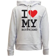 Детское худи без начеса I love my boyfriend