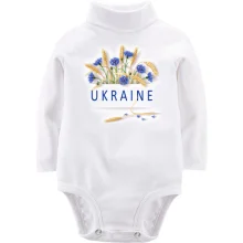 Дитяче боді з довгим рукавом з квітами Україна