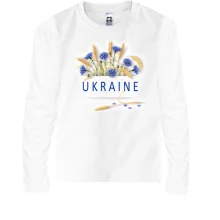 Дитячий лонгслів з квітами Україна
