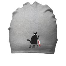 Хлопковая шапка What cat