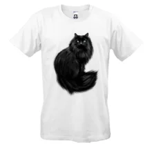 Футболка з чорним котом