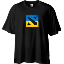 Футболка Oversize с логотипом Dota 2 в украинском стиле