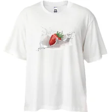 Футболка Oversize Клубника в молоке