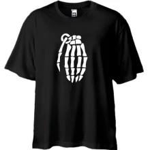 Футболка Oversize граната-скелет