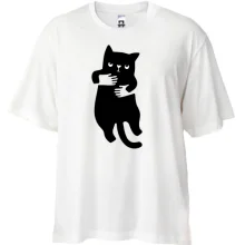 Футболка Oversize Кот в руках (2)