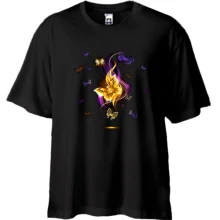 Футболка Oversize со стилизованными бабочками