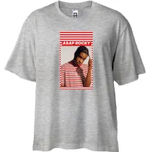 Футболка Oversize з Asap Rocky і смужками