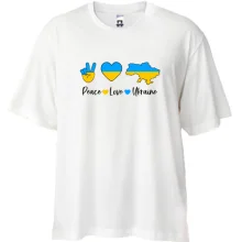 Футболка Oversize Peace Love Ukraine