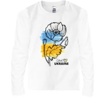 Дитячий лонгслів Love Ukraine (Квітка)