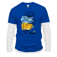 Чоловічий лонгслів Комбі Love Ukraine (Квітка)