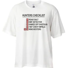 Футболка Oversize с принтом Hunters checklist