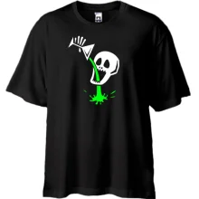 Футболка Oversize з черепом і отрутою