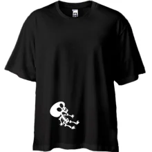 Футболка Oversize зі скелетиком на повний зріст