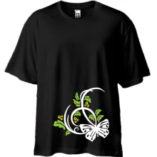 Футболка Oversize с орнаментом бабочки