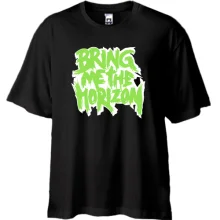 Футболка Oversize Bring me the horizon logo green