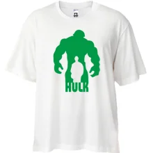 Футболка Oversize із силуетом Халка та написом HULK