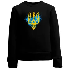 Дитячий світшот з гербом України (Стилізований під фарбу) 2