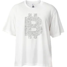Футболка Oversize с цифровым логотипом Биткоин