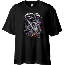 Футболка Oversize Metallica (со скелетом-воином)