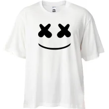 Футболка Oversize с лицом Marshmello