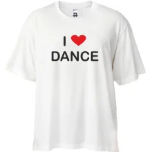 Футболка Oversize I Love Dance з червоним серцем