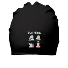 Хлопковая шапка Pug Yoga Мопс Йога