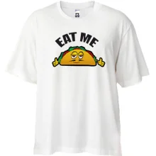 Футболка Oversize EAT ME с мультяшным тако