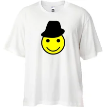 Футболка Oversize Смайл со шляпой