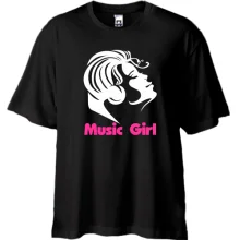 Футболка Oversize Music Girl