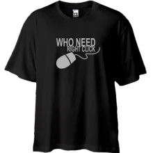 Футболка Oversize Who Needs Right Click