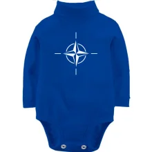 Комбинированный детский лонгслив с эмблемой NATO