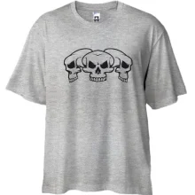 Футболка Oversize з трьома черепами