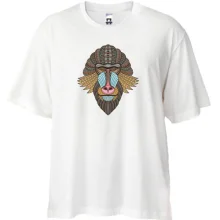Футболка Oversize этно обезьяна
