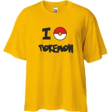 Футболка Oversize I love Pokemon