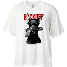 Футболка Oversize Backoff - пес з пістолетом