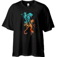 Футболка Oversize с ярким тигром (2)