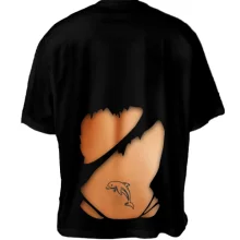 Футболка Oversize Дельфин на спине