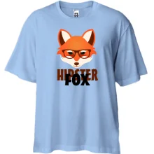 Футболка Oversize с лисицей Hipster Fox